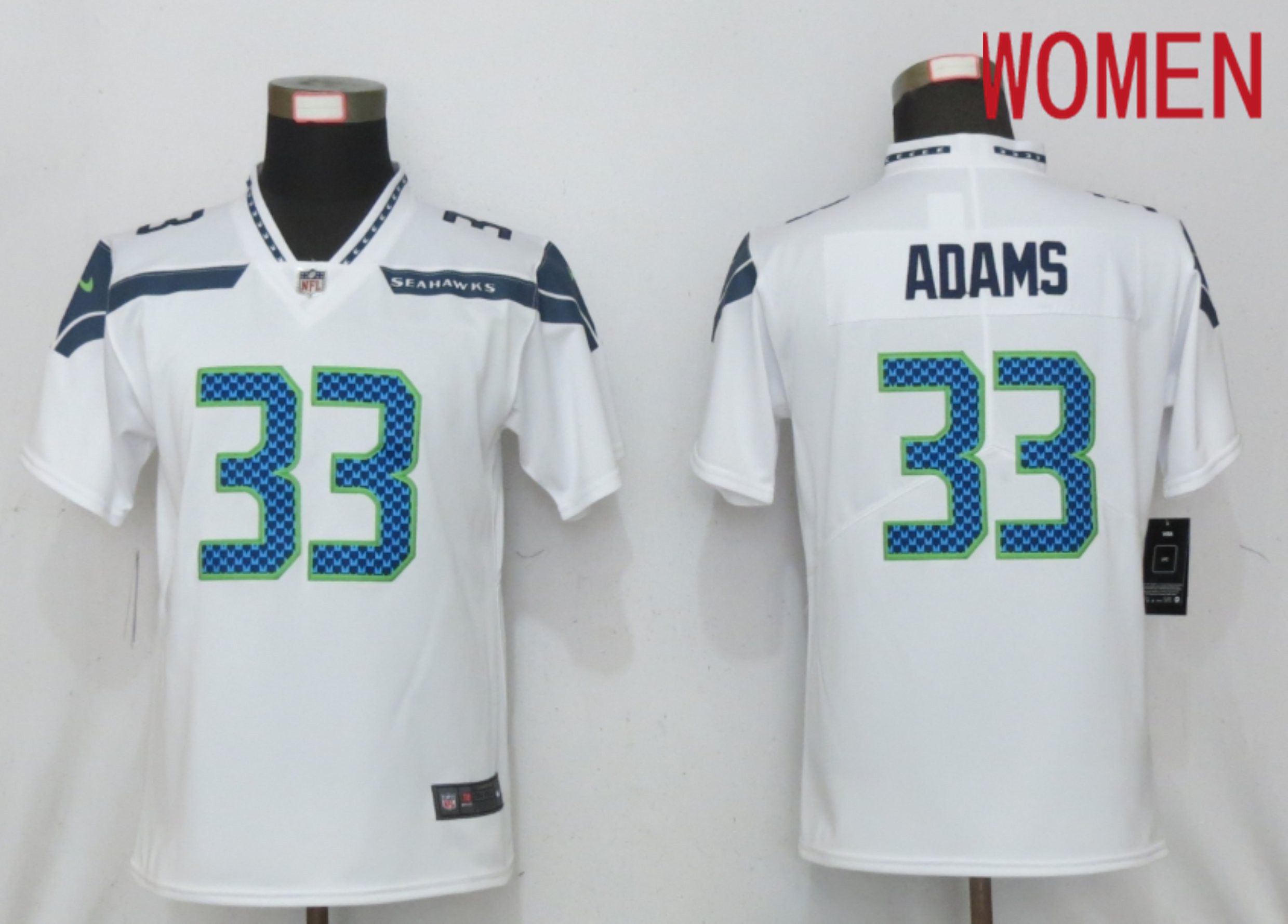 Women Seattle Seahawks #33 Adams White 2020 Vapor Untouchable Playe Nike NFL Jersey->seattle seahawks->NFL Jersey